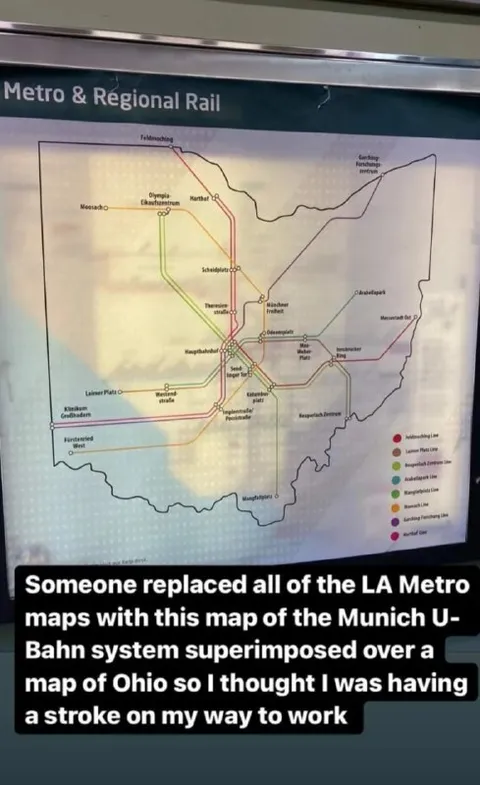 Ohio Map with Munich U-Bahn