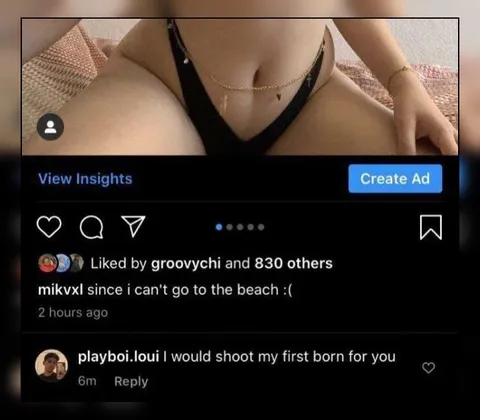 Beach Thirst Trap Comment