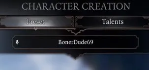 BonerDude69 Character Creation