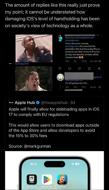 iOS Handholding Replies