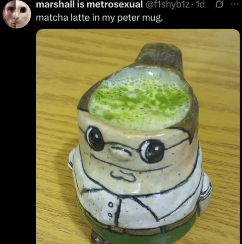 Matcha Latte in Peter Mug