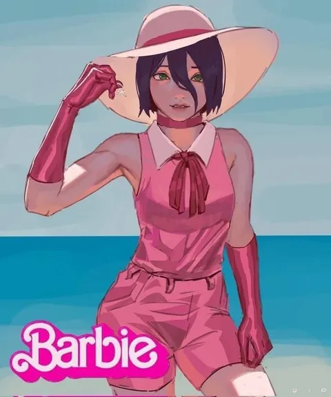 Anime Barbie at the Beach