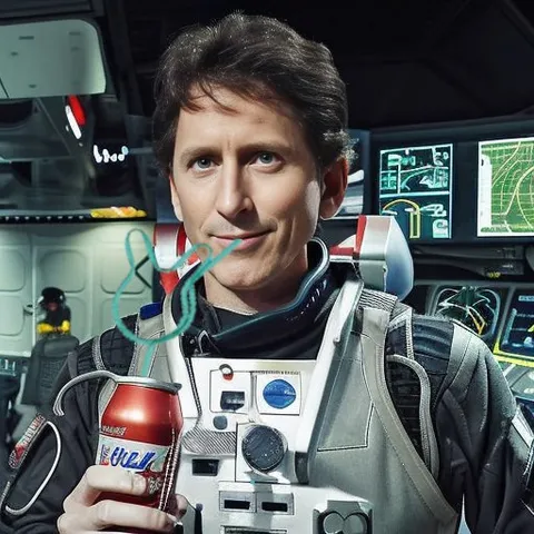 Astronaut Drinking Cola