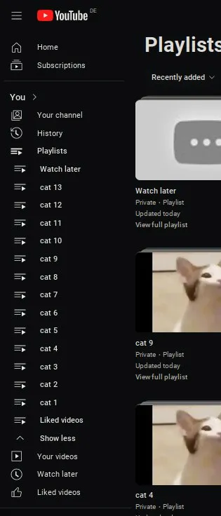 Endless Cat Playlists