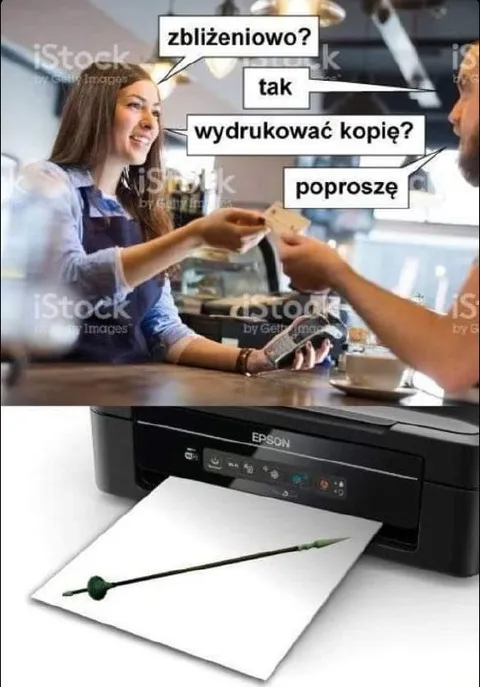 Drukarka drukuje różę