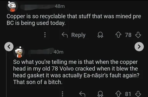 Ea-nāṣir Blamed for Old Volvo