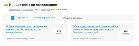 Голосование за добровольный секс
