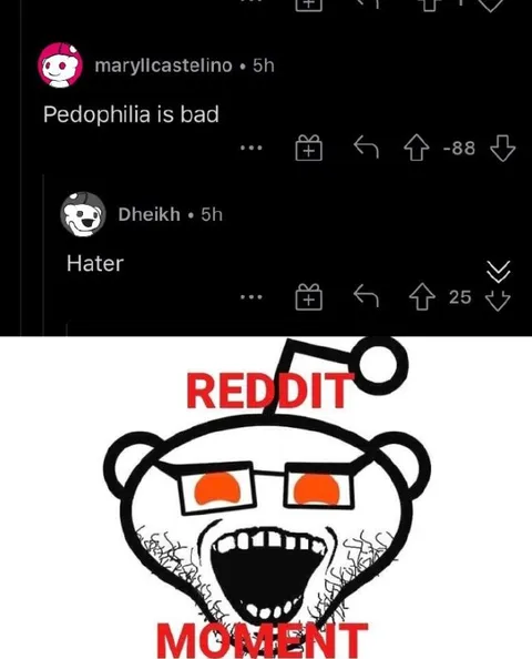 Reddit moment pedophilia thread