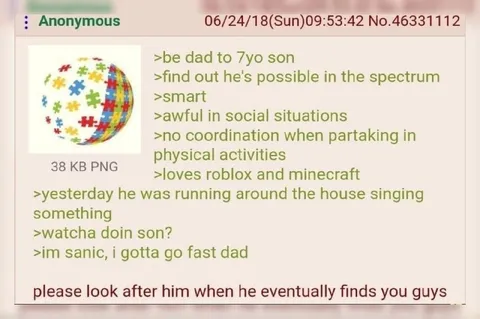 Autistic Son Meets Sonic