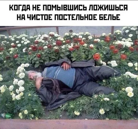 Не помылся — лёг на чистое бельё