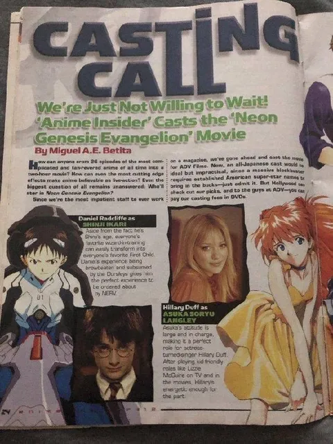 Neon Genesis Evangelion Movie Casting