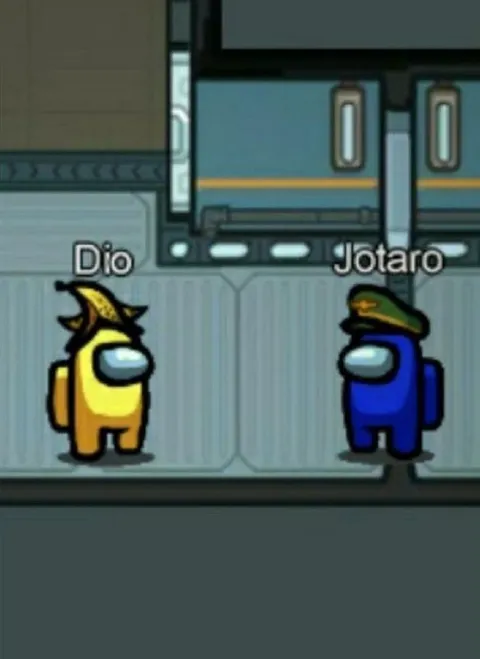 Dio and Jotaro Among Us