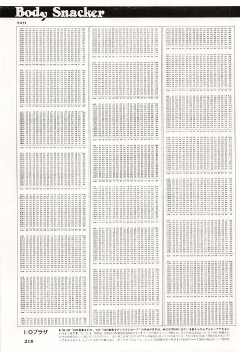 Body Snacker Printed Binary