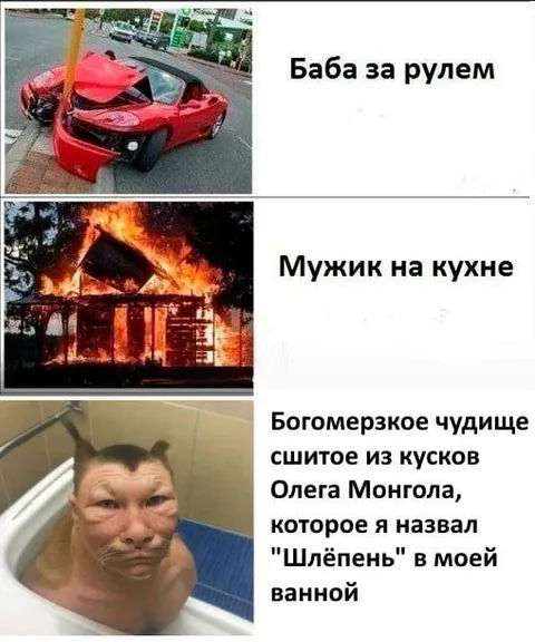 Баба за рулём и Шлёпень