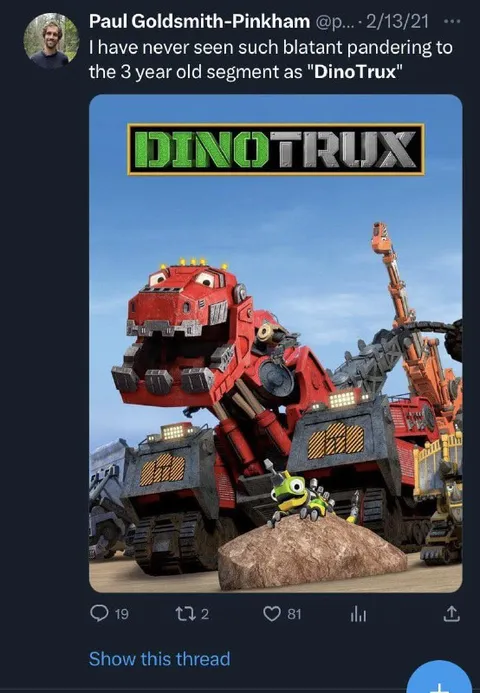 Blatant DinoTrux pandering