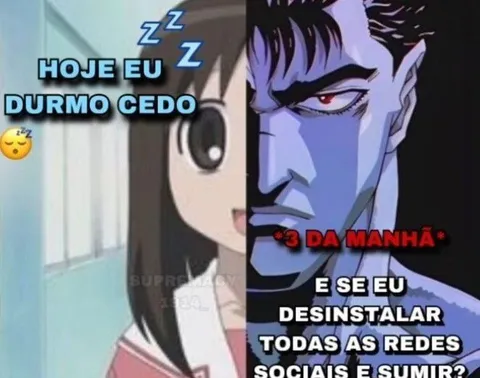 Hoje eu durmo cedo
