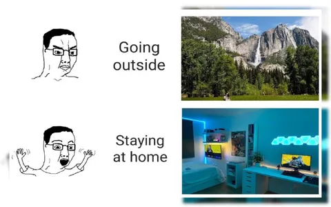 Going Outside vs Staying Home