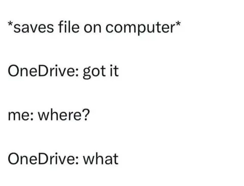 OneDrive потерял файл