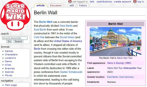 Berlin Wall Mario Wiki Page