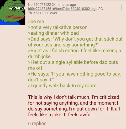 Criticized for Being Quiet