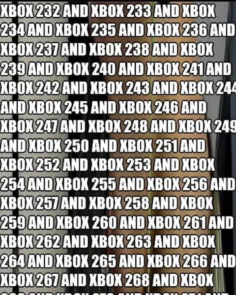 Endless Xbox Number List