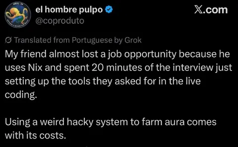 Nix Ruined the Job Interview