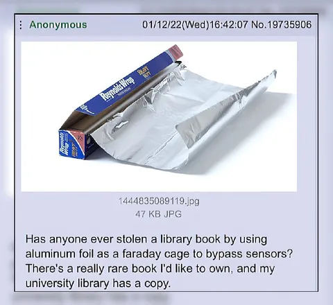 Library Book Faraday Cage