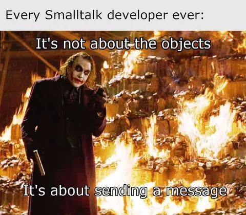 Smalltalk Developer Sending a Message