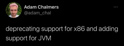 Deprecating x86 for JVM