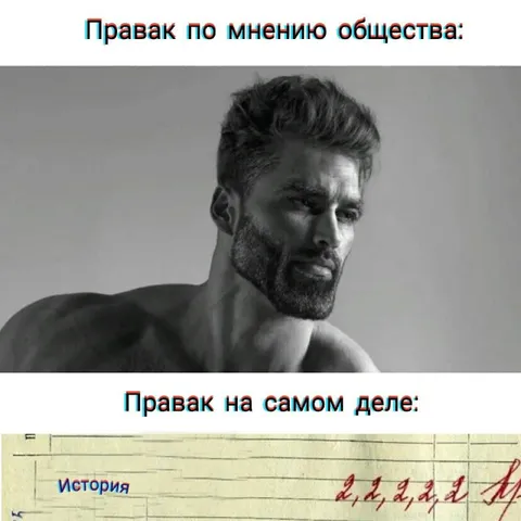 Правак по мнению общества и на деле