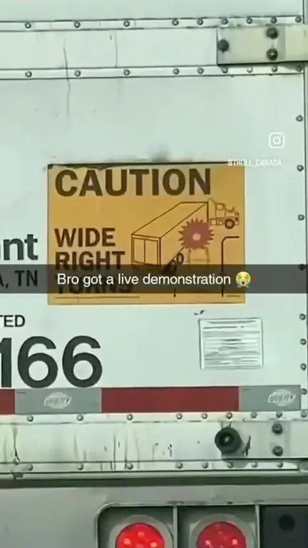 Truck Wide Turn Demonstration