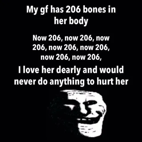 206 Bones in Her Body