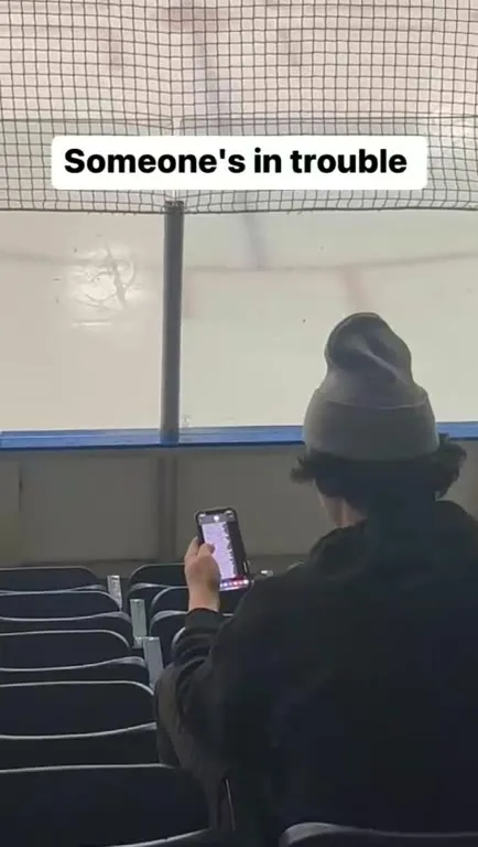 Someone's in trouble at the rink