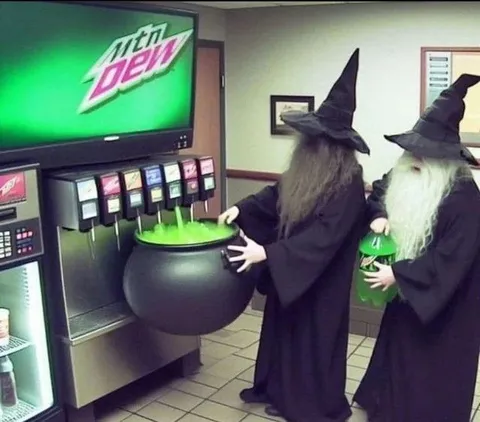 Wizards Brewing Mountain Dew