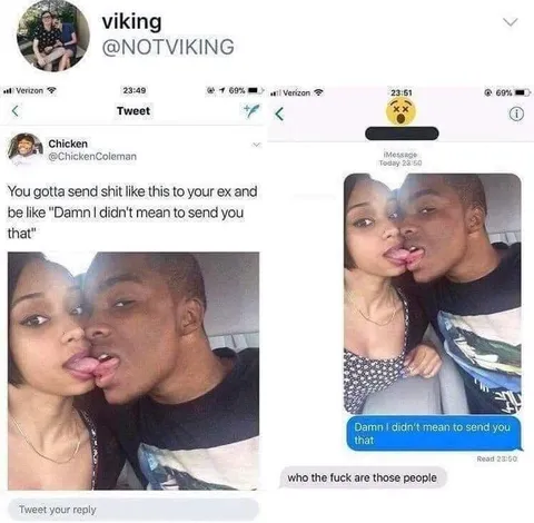 Accidentally Sent Ex a Kiss