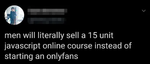 Men Sell Courses Instead of OnlyFans