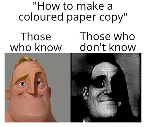 How to Make a Coloured Paper Copy