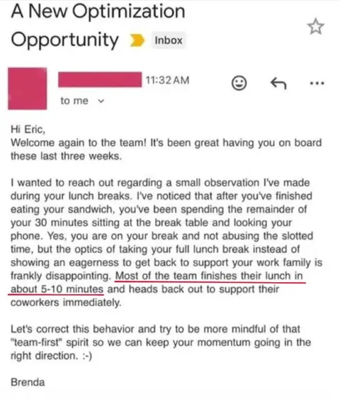 Lunch Break Optimization Email
