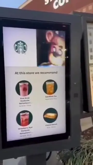 Freddy Fazbear cries at Starbucks