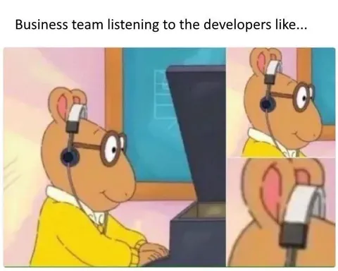 Business Team Listening to Developers
