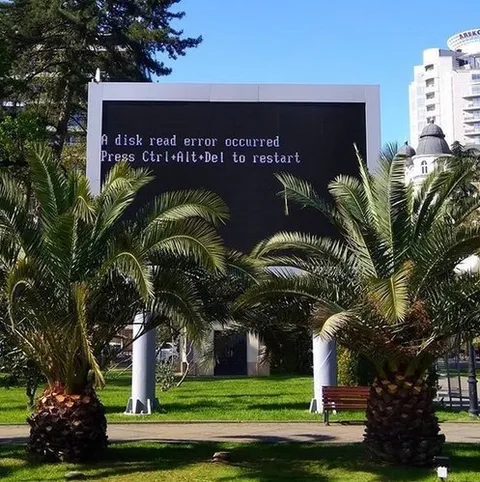 Disk Error on a Billboard
