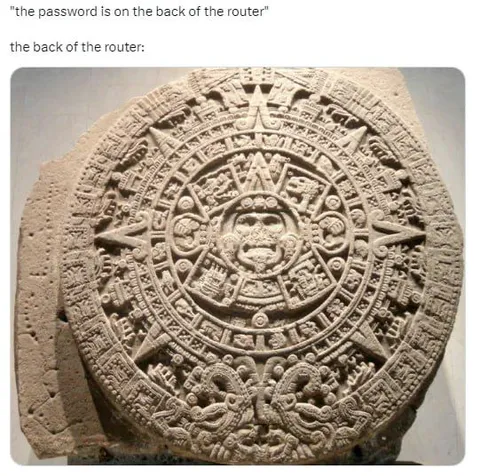 Router Password Aztec Calendar