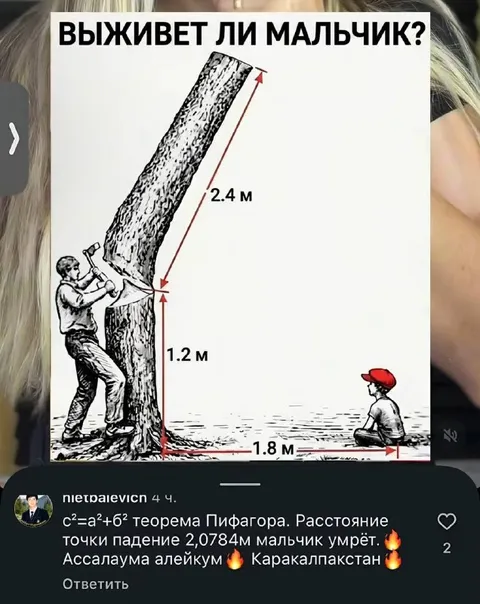 Выживет ли мальчик? Теорема Пифагора
