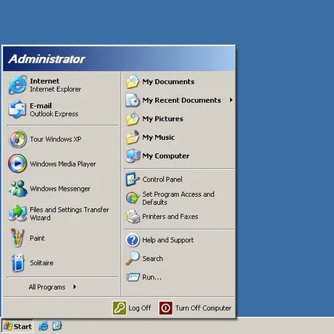 Windows XP Start Menu