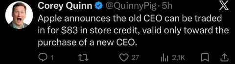 Apple CEO Trade-In Joke