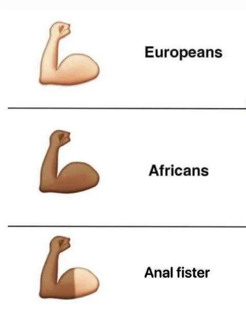 Flexed Biceps Skin Tone Comparison