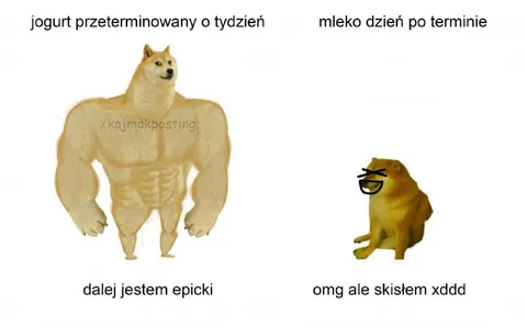 Przeterminowany jogurt kontra mleko