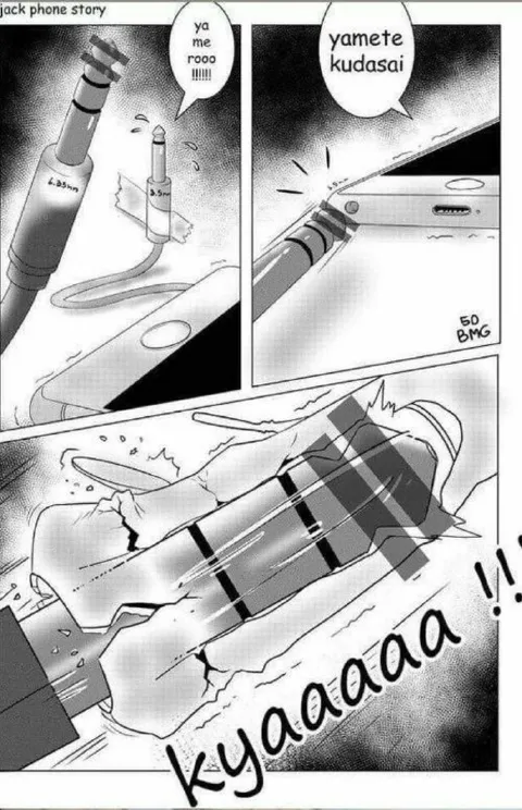 Phone Charger Says Yamete Kudasai