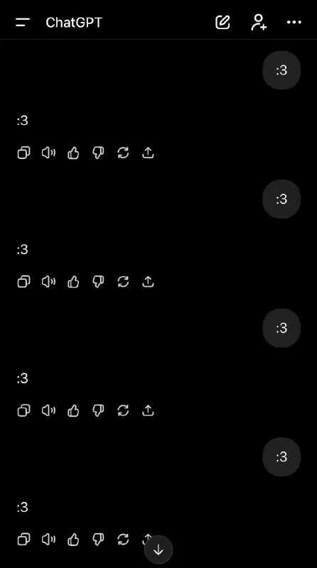 Бесконечное :3 в чате
