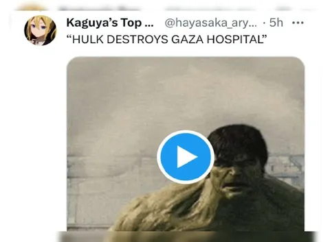 Hulk Destroys Gaza Hospital